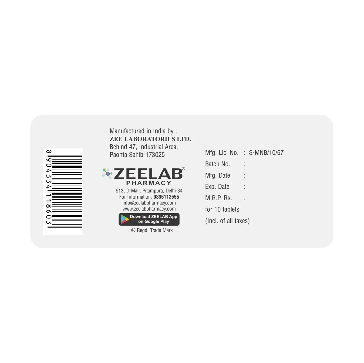 Zeexib MR Muscle Spasm Tablet