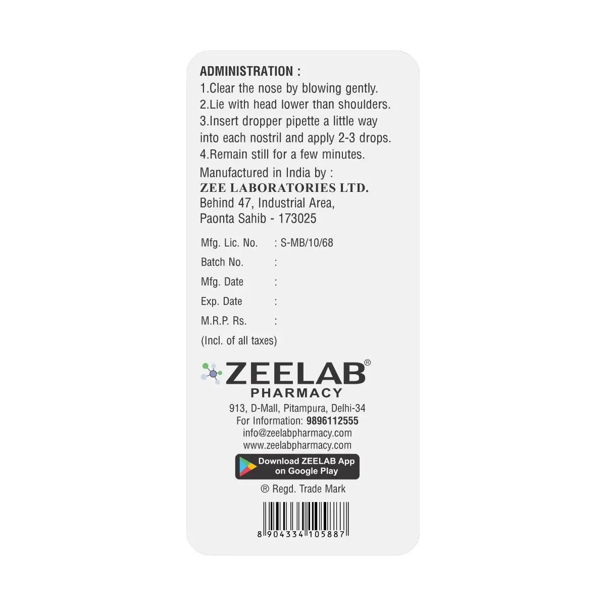 Zetovin Oxy Adults